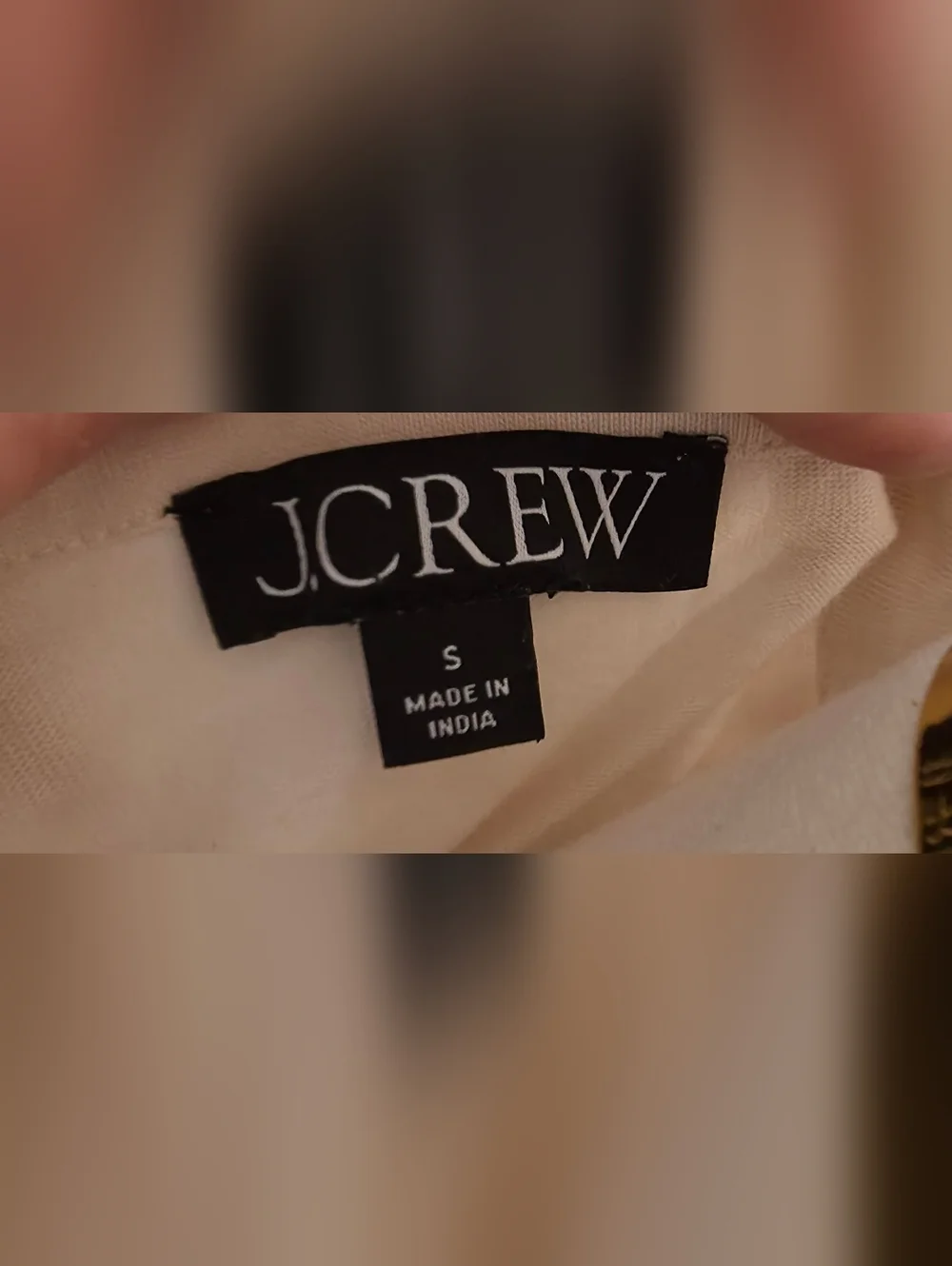 J. Crew Black & Cream Labelled Top